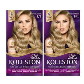 Wella 8/1 Açık Küllü Kumral 2 Adet Koleston Kit Saç Boyası