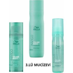 Wella Invigo Volume 250 ml Şampuan+150 ml Volume Boost Sprey+Volume Boost 145 ml Crystal Maske