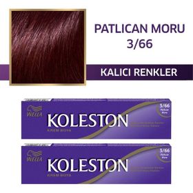Wella Koleston 3/66 Patlıcan Moru 2 Adet Single Tüp Saç Boyası