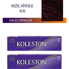 Wella Koleston 4/6 Kızıl Viyole 2 Adet Single Tüp Saç Boyası