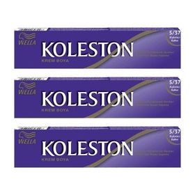 Wella Koleston 5-37 Kışkırtıcı Kahve 3x50 ml Tüp Saç Boyası