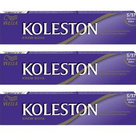 Wella Koleston 5-37 Kışkırtıcı Kahve 3x50 ml Tüp Saç Boyası