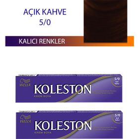 Wella Koleston 5/0 Açık Kahve 2 Adet Single Tüp Saç Boyası