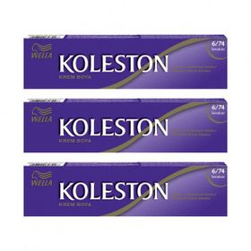 Wella Koleston 6/74 Terrakota 3 Adet Tüp Saç Boyası
