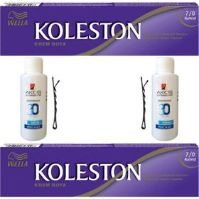 Wella Koleston 7/0 Kumral 2 Adet Tüp Saç Boyası + 2 Adet Sıvı Oksidan