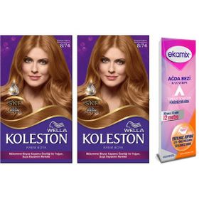 Wella Koleston 8-74 Gizemli Kahve 2 Adet Kit Saç Boyası