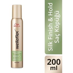 Wellaflex Silk Finish Hold İpeksi Bitiş ve Tutuş Sağlayan Ultra Strong Hold 200 ml 5 5 Hold Saç Köpüğü