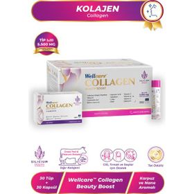 Wellcare Collagen Beauty Boost Karpuz-Nane Aromalı Likit 30 Tüp 30 Kapsül