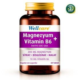 Wellcare Magnezyum Vitamin B6 10x60 Tablet