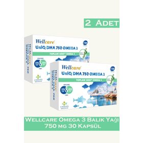 Wellcare Uniq Dha 750 Omega 3 2x30 Kapsül Balık Yağı