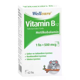 Wellcare Vitamin B12 500 mcg 5 ml Dil Altı Sprey