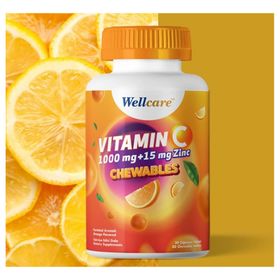 Wellcare Vitamin C 1000 mg Çinko 15 mg 30 Çiğneme Tableti