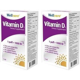 Wellcare Vitamin D3 1000 IU 2x5 ml Sprey