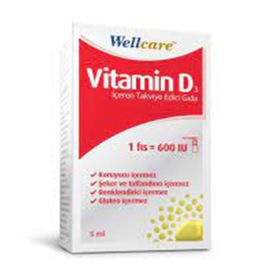 Wellcare Vitamin D3 600 IU 4x5 ml Sprey