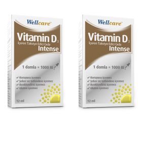 Wellcare Vitamin D3 Intense 1000 IU 2x12 ml Damla