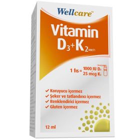 Wellcare Vitamin D3 K2 1000 IU 12 ml Sprey