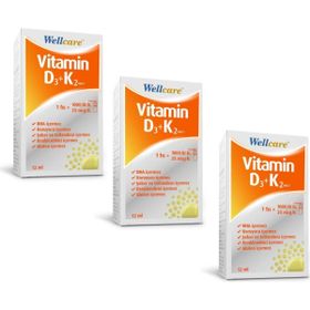 Wellcare Vitamin D3 K2 3x12 ml Sprey