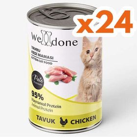 Welldone Kitten Tavuk Etli Pate Yavru 24x400 gr Kedi Konservesi