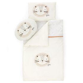 WellGro 2396 Ekru Baby Lion Anne Yanı 5 Parça Bebek Uyku Seti