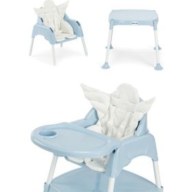 WellGro Angel Melek Kanatlı Çalışma Masalı Çift Pedli Mavi Mama Sandalyesi