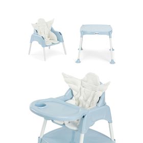 WellGro Angel Melek Kanatlı Çalışma Masalı Çift Pedli Mavi Mama Sandalyesi