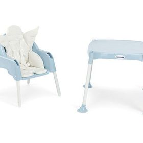 WellGro Angel Melek Kanatlı Çalışma Masalı Çift Pedli Mavi Mama Sandalyesi