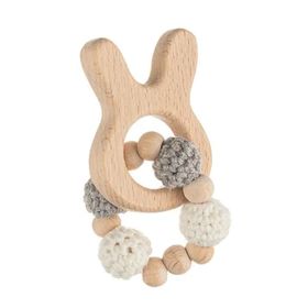 WellGro Cuddly Amigurumi Ekru Tavşancık Diş Kaşıyıcı