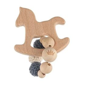 WellGro Cuddly Amigurumi Lacivert Sallanan At Diş Kaşıyıcı