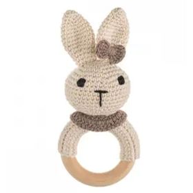 WellGro Cuddly Amigurumi Vizon Tavşancık Çıngırak Oyuncak