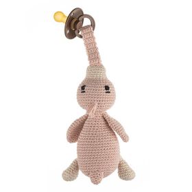 WellGro Cuddly Askılı Uyku Arkadaşım Pudra Amigurumi Ördek Emzik