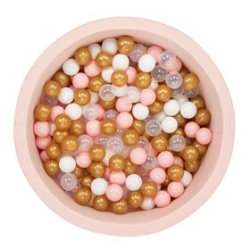 WellGro Pembe Beyaz Şeffaf Gold Top Bubble Pops Pembe Top Havuzu