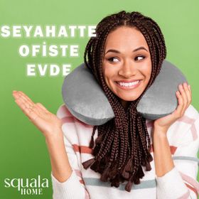 Wellmop Seyahat Gri Boyun Yastığı