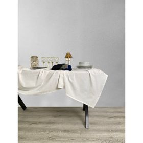 Wellstil Premium Keten Beyaz 110x160 cm Masa Örtüsü