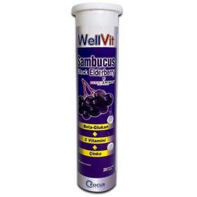 Wellvit Sambucus Beta Glukan C Vitamini Çinko 20 Efervesan Tablet