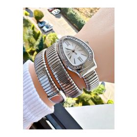 Weluxa Wl00122y Gümüş Renk Yılan Model Kadın Kol Saati