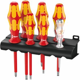 Wera 05006147001 Kırmızı Sarı 7 Parça 160 i Askılı Tornavida Seti