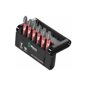 Wera 05057691001 Bit-Check 6 Ph Impaktor 1, Diamond Phillips Bits Uç Seti, Darbeli Uygulamalar İçin