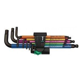 Wera 05073593001 950/9 Hex-Plus Metrik Black Laser 9 parça Çok Renkli 1 SB L Anahtar Seti