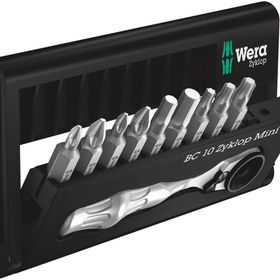 Wera 05073645001 Bit Check BC / BR 9 ve Cırcır Kolu 10 Parça Tornavida Matkap Ucu