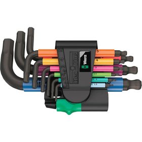 Wera 05133164001 950-9 Hex-Plus Black Laser 9 Parça Çok Renkli 2 L Anahtar Seti