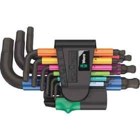 Wera 05133164001 950-9 Hex-Plus Black Laser 9 Parça Çok Renkli 2 L Anahtar Seti