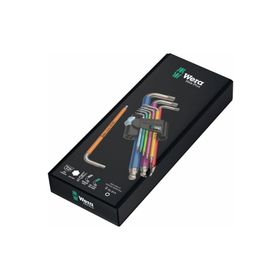 Wera 3950-9 Hex-Plus Multicolour Top Baş Paslanmaz Renkli Alyan Set
