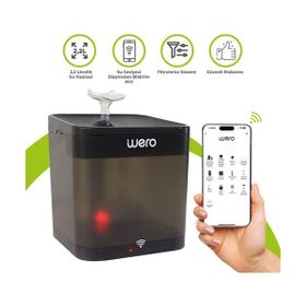Wero 2.2 lt Siyah WiFi UV Otomatik Akıllı Kedi Köpek Su Pınarı