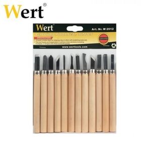 Wert 2512 12 Parça Ahşap Oyma Bıçak Seti