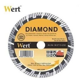 Wert W 2713/180 Süper Turbo Turuncu Gri 180 mm Elmas Testere