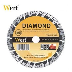 Wert W 2713/180 Süper Turbo Turuncu Gri 180 mm Elmas Testere
