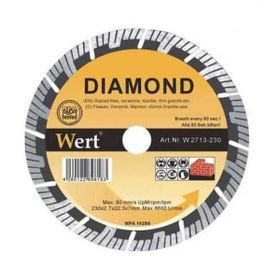 Wert W 2713/180 Süper Turbo Turuncu Gri 180 mm Elmas Testere