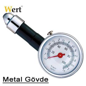 Wert W2661 Oto Lastik Hava Ölçer (Metal Gövde)