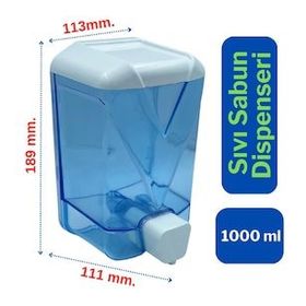 Wespa 1000 ml Plastik Şeffaf Sıvı Sabun Dispenseri