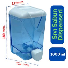 Wespa 1000 ml Plastik Şeffaf Sıvı Sabun Dispenseri